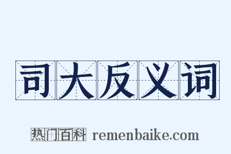 司大反义词是什么意思的图片